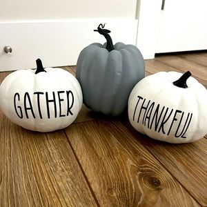 White - Gray pumpkins - THANKFUL & GATHER